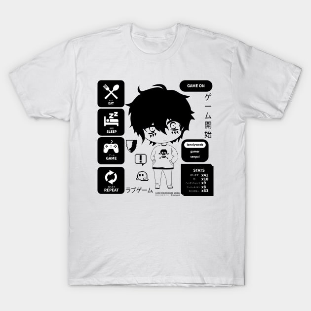 gamer rpg design T-Shirt by lonelyweeb